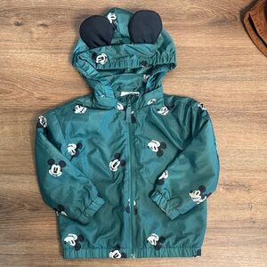 H&M Green Mickey Mouse Raincoat for Kids